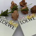 LOEWE ANAGRAM HEART DIAMOND STUD EARRINGS