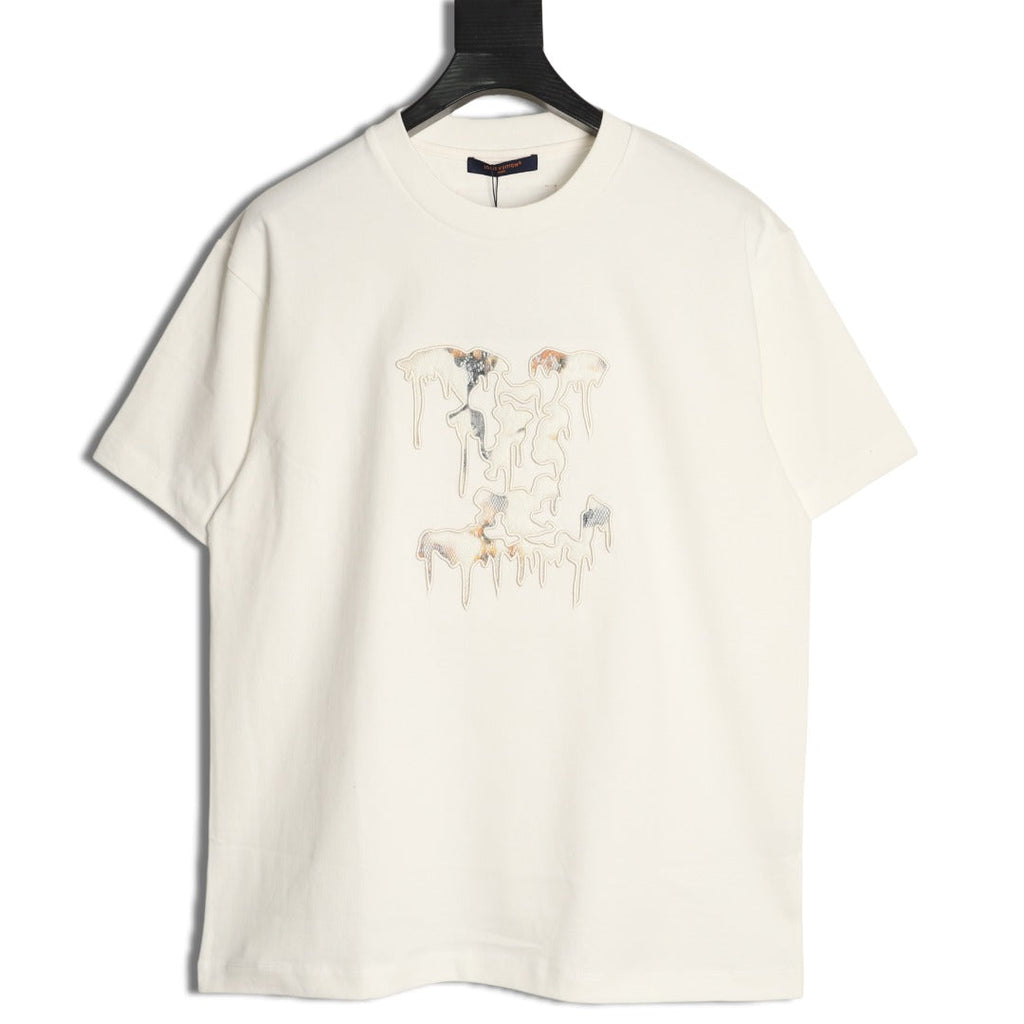 Louis Vuitton Melting Monogram Embroidered T-Shirt - Ivory