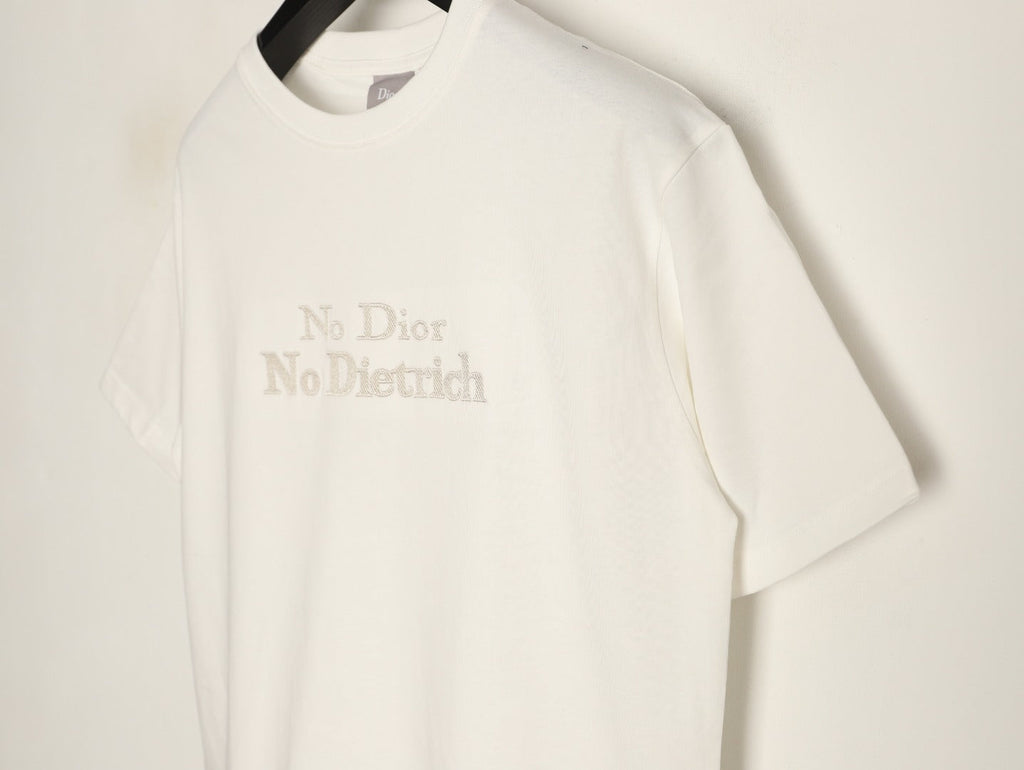 Dior No Dior No Dietrich Text T-Shirt - Off-White