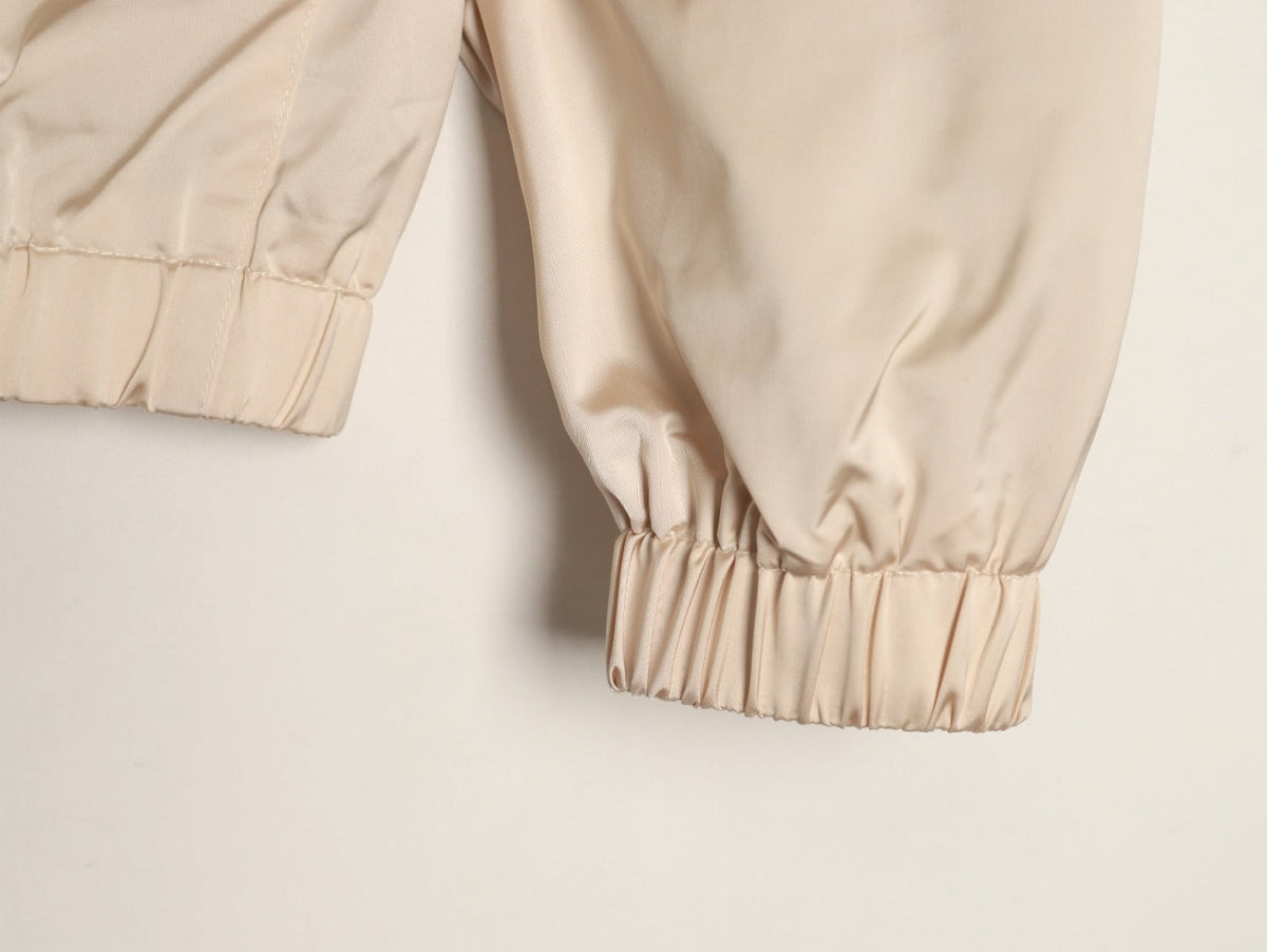 Louis Vuitton LV-Emblem Zip-Up Track Jacket - Light Beige
