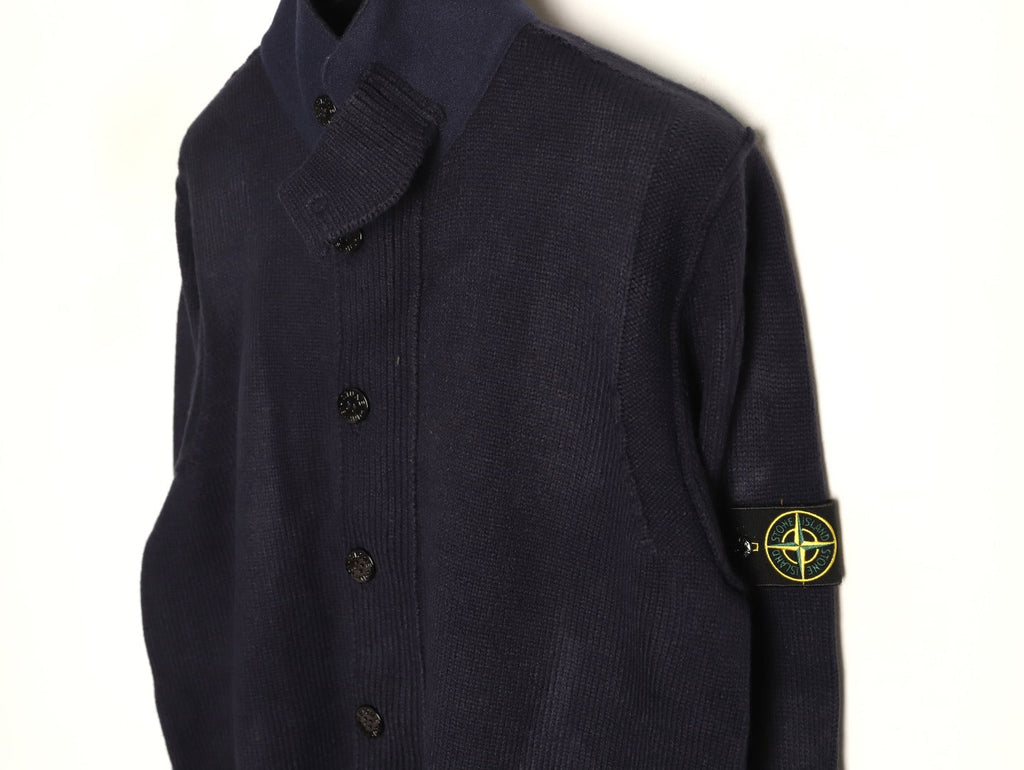 Stone Island Button-Front Knit Cardigan - Black