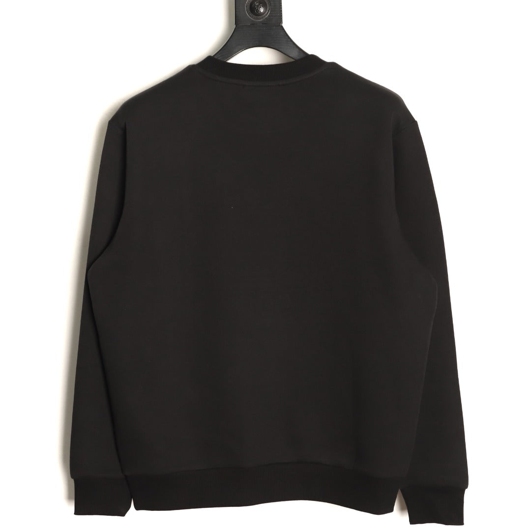 Gucci Interlocking G and Lettering Crewneck Sweatshirt - Black