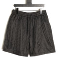 Gucci Tonal Double-G-Style Allover Drawstring Shorts - Black